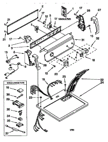 Top And Console parts for Kenmore Dryer 110.66712694 (11066712694, 110 66712694) from AppliancePartsPros.com