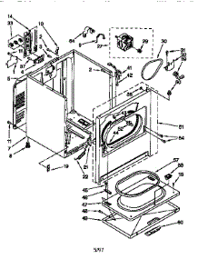 Cabinet parts for Kenmore Dryer 110.66722691 (11066722691, 110 66722691) from AppliancePartsPros.com