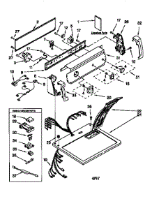 Top And Console parts for Kenmore Dryer 110.66722692 (11066722692, 110 66722692) from AppliancePartsPros.com
