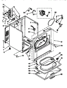 Cabinet parts for Kenmore Dryer 110.66722692 (11066722692, 110 66722692) from AppliancePartsPros.com