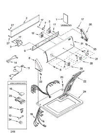 Top And Console Parts parts for Kenmore Dryer 110.66742501 (11066742501, 110 66742501) from AppliancePartsPros.com
