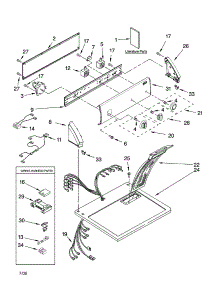 Top And Console Parts parts for Kenmore Dryer 110.66752500 (11066752500, 110 66752500) from AppliancePartsPros.com