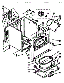 Cabinet parts for Kenmore Dryer 110.66808691 (11066808691, 110 66808691) from AppliancePartsPros.com