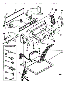 Top And Console parts for Kenmore Dryer 110.66808694 (11066808694, 110 66808694) from AppliancePartsPros.com