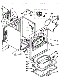 Cabinet parts for Kenmore Dryer 110.66808694 (11066808694, 110 66808694) from AppliancePartsPros.com