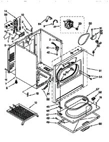 Cabinet parts for Kenmore Dryer 110.66814692 (11066814692, 110 66814692) from AppliancePartsPros.com