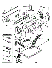 Top And Console parts for Kenmore Dryer 110.66814694 (11066814694, 110 66814694) from AppliancePartsPros.com