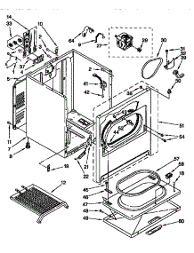 Cabinet parts for Kenmore Dryer 110.66814694 (11066814694, 110 66814694) from AppliancePartsPros.com