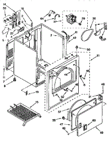 Cabinet parts for Kenmore Dryer 110.66822691 (11066822691, 110 66822691) from AppliancePartsPros.com