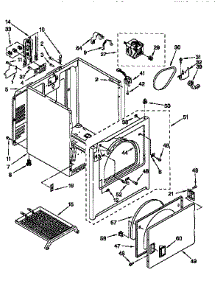 Cabinet parts for Kenmore Dryer 110.66824690 (11066824690, 110 66824690) from AppliancePartsPros.com