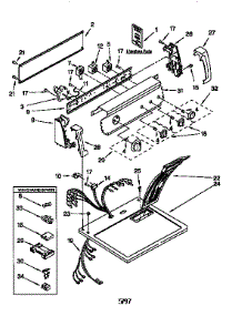 Top And Console parts for Kenmore Dryer 110.66824690 (11066824690, 110 66824690) from AppliancePartsPros.com