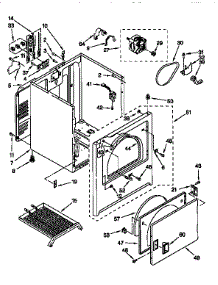 Cabinet parts for Kenmore Dryer 110.66824692 (11066824692, 110 66824692) from AppliancePartsPros.com