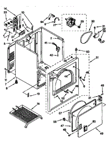Cabinet parts for Kenmore Dryer 110.66824694 (11066824694, 110 66824694) from AppliancePartsPros.com