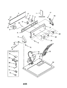 Top / Console Parts parts for Kenmore Dryer 110.66832500 (11066832500, 110 66832500) from AppliancePartsPros.com