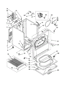 Cabinet parts for Kenmore Dryer 110.66832500 (11066832500, 110 66832500) from AppliancePartsPros.com