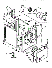Cabinet parts for Kenmore Dryer 110.66852691 (11066852691, 110 66852691) from AppliancePartsPros.com