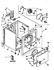 Cabinet parts for Kenmore Dryer 110.66852692 (11066852692, 110 66852692) from AppliancePartsPros.com