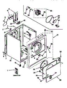 Cabinet parts for Kenmore Dryer 110.66854690 (11066854690, 110 66854690) from AppliancePartsPros.com