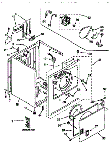 Cabinet parts for Kenmore Dryer 110.66854694 (11066854694, 110 66854694) from AppliancePartsPros.com
