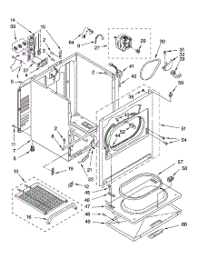 Cabinet Parts parts for Kenmore Dryer 110.66862500 (11066862500, 110 66862500) from AppliancePartsPros.com