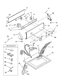 Top And Console Parts parts for Kenmore Dryer 110.66872501 (11066872501, 110 66872501) from AppliancePartsPros.com