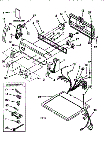 Top And Console parts for Kenmore Dryer 110.66901691 (11066901691, 110 66901691) from AppliancePartsPros.com