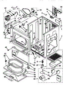 Cabinet parts for Kenmore Dryer 110.66902690 (11066902690, 110 66902690) from AppliancePartsPros.com