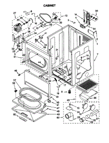 Cabinet parts for Kenmore Dryer 110.66902692 (11066902692, 110 66902692) from AppliancePartsPros.com