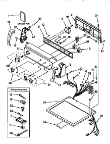 Top And Console parts for Kenmore Dryer 110.66904690 (11066904690, 110 66904690) from AppliancePartsPros.com