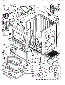 Cabinet parts for Kenmore Dryer 110.66912690 (11066912690, 110 66912690) from AppliancePartsPros.com
