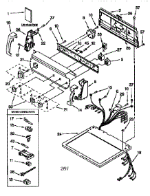 Top And Console parts for Kenmore Dryer 110.66912691 (11066912691, 110 66912691) from AppliancePartsPros.com