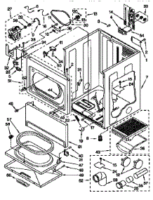 Cabinet parts for Kenmore Dryer 110.66912691 (11066912691, 110 66912691) from AppliancePartsPros.com