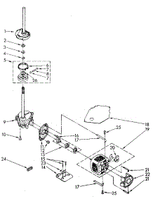 Gearcase And Motor parts for Kenmore Washer 110.82881300 (11082881300, 110 82881300) from AppliancePartsPros.com