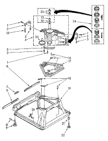 Machine Base parts for Kenmore Washer 110.82881310 (11082881310, 110 82881310) from AppliancePartsPros.com