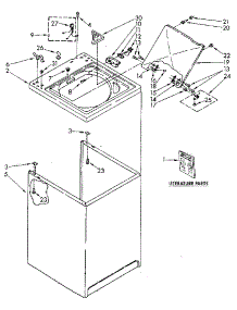 Top And Cabinet parts for Kenmore Washer 110.82884800 (11082884800, 110 82884800) from AppliancePartsPros.com