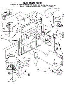 Rear Panel parts for Kenmore Washer 110.82891130 (11082891130, 110 82891130) from AppliancePartsPros.com