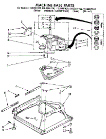 Machine Base parts for Kenmore Washer 110.82891130 (11082891130, 110 82891130) from AppliancePartsPros.com