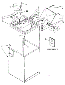 Top And Cabinet parts for Kenmore Washer 110.82891300 (11082891300, 110 82891300) from AppliancePartsPros.com