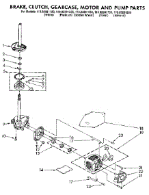 Brake, Clutch, Gearcase, Motor And Pump parts for Kenmore Washer 110.82891330 (11082891330, 110 82891330) from AppliancePartsPros.com