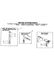 Water System parts for Kenmore Washer 110.82891330 (11082891330, 110 82891330) from AppliancePartsPros.com