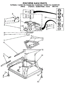 Machine Base parts for Kenmore Washer 110.82891620 (11082891620, 110 82891620) from AppliancePartsPros.com