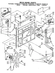 Rear Panel parts for Kenmore Washer 110.82891620 (11082891620, 110 82891620) from AppliancePartsPros.com