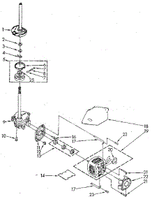 Brake, Clutch, Gearcase, Motor And Pump parts for Kenmore Washer 110.82891710 (11082891710, 110 82891710) from AppliancePartsPros.com