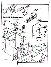 Machine Sub-Assembly parts for Kenmore Dryer 110.6518730 (1106518730, 110 6518730) from AppliancePartsPros.com