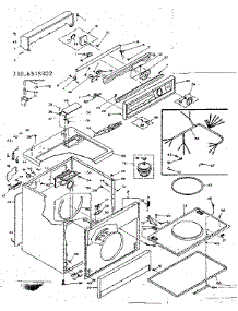 Machine Sub-Assembly parts for Kenmore Dryer 110.6518802 (1106518802, 110 6518802) from AppliancePartsPros.com