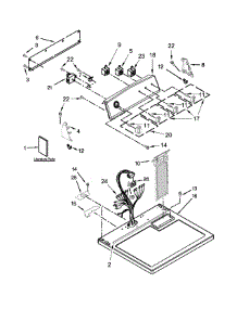 Top And Console Parts parts for Kenmore Dryer 110.65202310 (11065202310, 110 65202310) from AppliancePartsPros.com