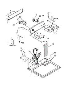 Top And Console Parts parts for Kenmore Dryer 110.65202311 (11065202311, 110 65202311) from AppliancePartsPros.com