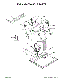 Top And Console Parts parts for Kenmore Dryer 110.65212610 (11065212610, 110 65212610) from AppliancePartsPros.com