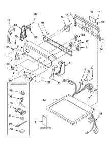 Top And Console Parts parts for Kenmore Dryer 110.65822400 (11065822400, 110 65822400) from AppliancePartsPros.com