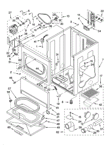 Cabinet Parts parts for Kenmore Dryer 110.65924400 (11065924400, 110 65924400) from AppliancePartsPros.com